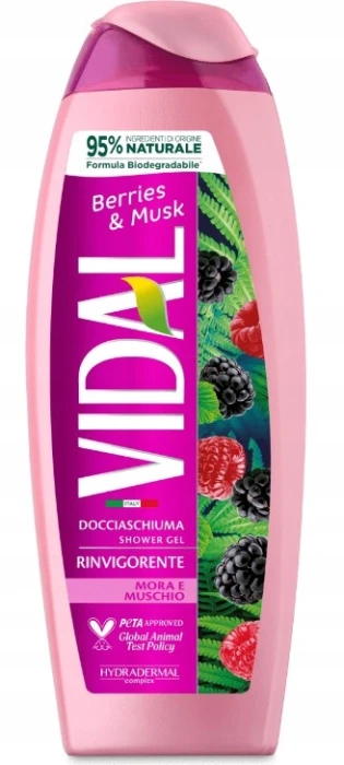 Vidal Berries & Musk żel pod prysznic owoce leśne i piżmo 250 ml
