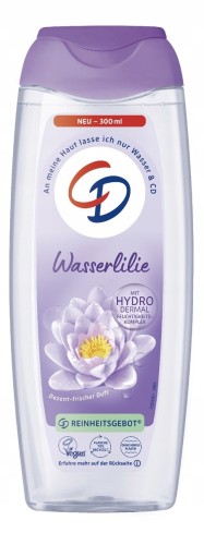 CD Wasserlilie żel pod prysznic 300 ml o subtelnym zapachu lilii wodnej.