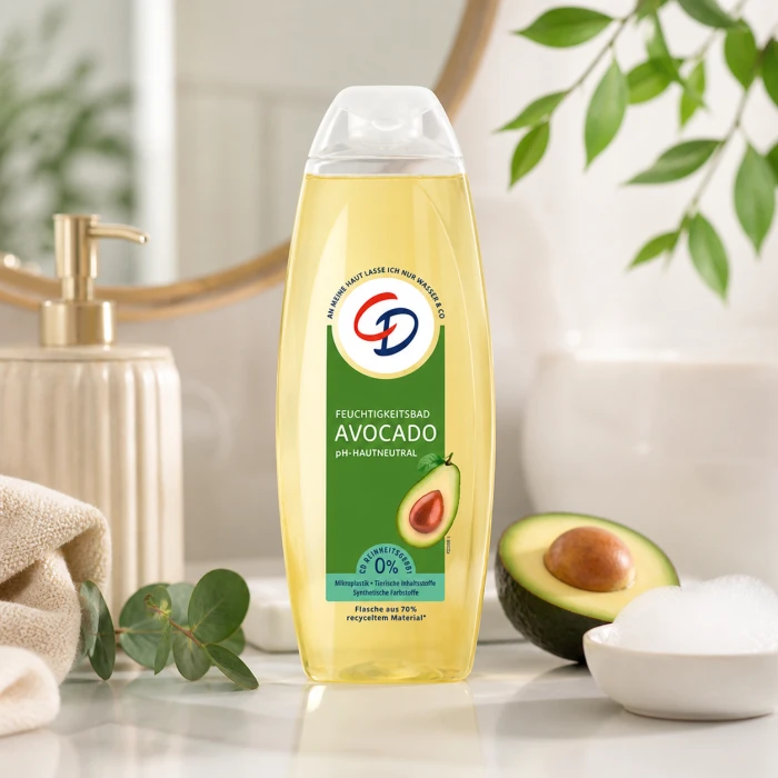 CD Feuchtigkeitsbad Avocado 500 ml do codziennej i relaksującej kąpieli.