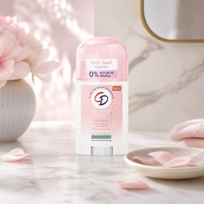 CD Sanft All Body Deo 48h Schutz – ochrona przed nieprzyjemnym zapachem do 48 godzin.