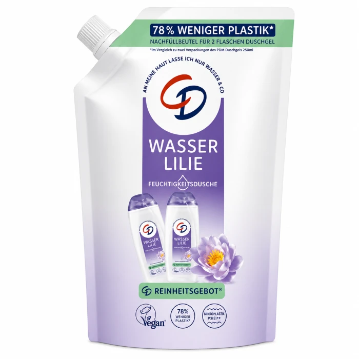CD Wasserlilie zapas żelu pod prysznic 500 ml o zapachu lilii wodnej.