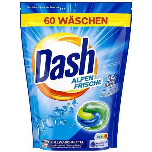 Dash Alpen Frische kapsułki do prania uniwersalne 60 sztuk
