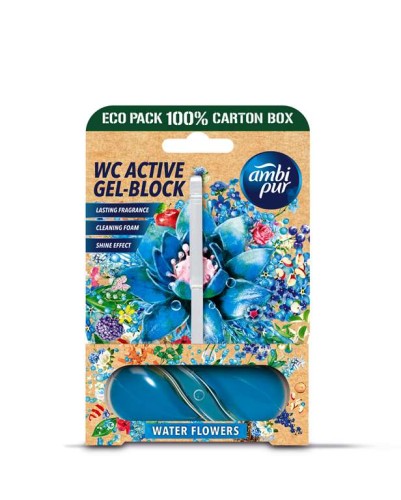 Ambi Pur WC Active Gel Block Water Flowers zawieszka do WC 45 g