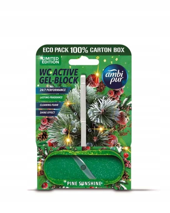 Ambi Pur WC Active Gel Block Pine Sunshine zawieszka do WC 45 g