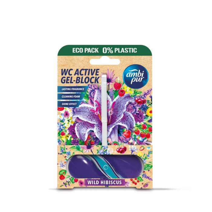 Ambi Pur WC Active Gel Block Wild Hibiscus zawieszka do WC 45 g