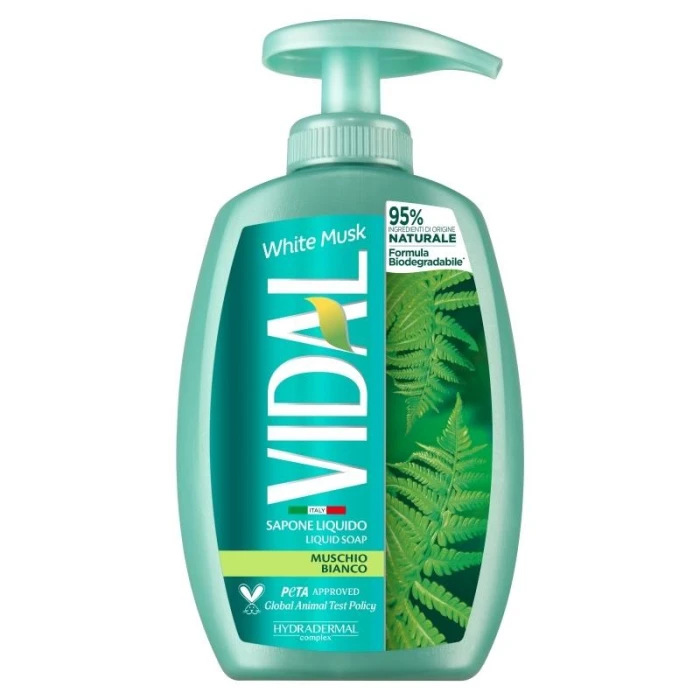 Vidal White Musk mydło w płynie 300 ml białe piżmo z pompką