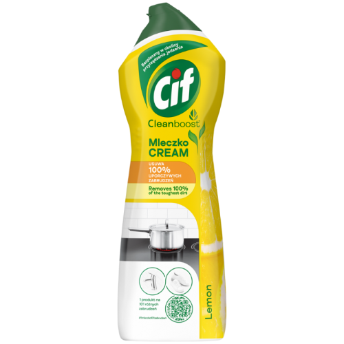 Cif Cream Lemon mleczko do czyszczenia 780 g cytrynowe z mikrokryształkami