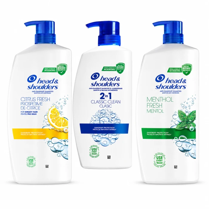 Head & Shoulders zestaw 3 x 800 ml szampony przeciwłupieżowe z pompką