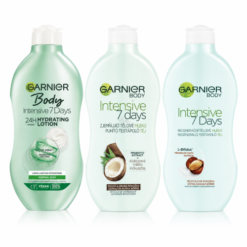 Garnier Body Intensive 7 Days balsamy do ciała zestaw 3 x 400 ml aloes kokos shea