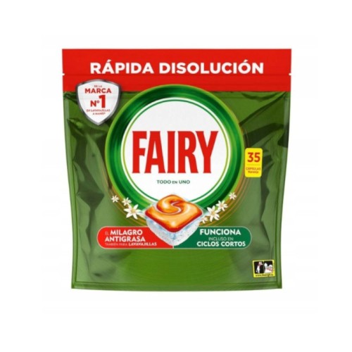 Fairy All in One Orange kapsułki do zmywarki 35 sztuk szybkie rozpuszczanie
