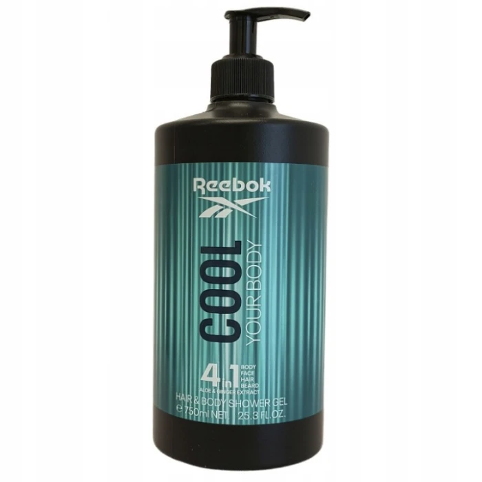 Reebok Cool Your Body żel pod prysznic 4w1 ciało twarz włosy broda 750 ml