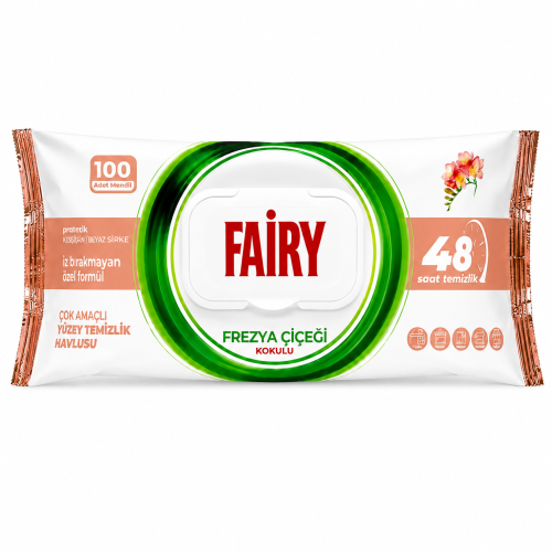 Fairy Frezya chusteczki czyszczące do powierzchni zapach frezji 100 sztuk