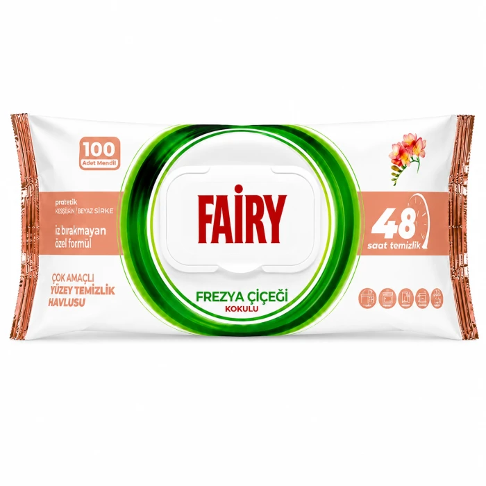 Fairy Frezya chusteczki czyszczące do powierzchni zapach frezji 100 sztuk