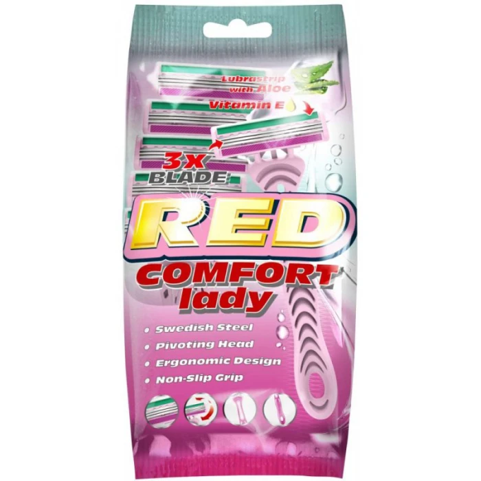 RED Comfort Lady maszynki do golenia dla kobiet 3 ostrza aloes witamina E