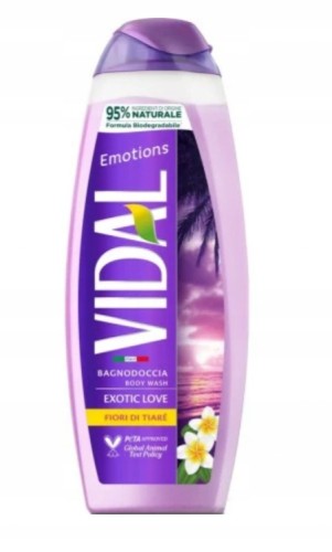 Vidal Emotions Exotic Love żel pod prysznic kwiat tiare 600 ml