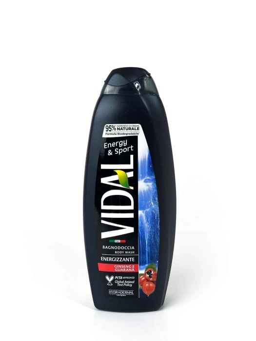 Vidal Energy Sport żel pod prysznic żeń-szeń guarana 600 ml