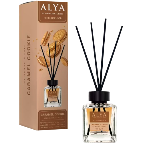 ALYA Caramel Cookie dyfuzor zapachowy z patyczkami 100 ml