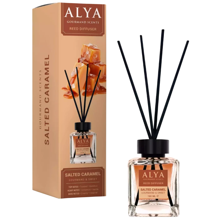 ALYA Salted Caramel dyfuzor zapachowy z patyczkami 100 ml