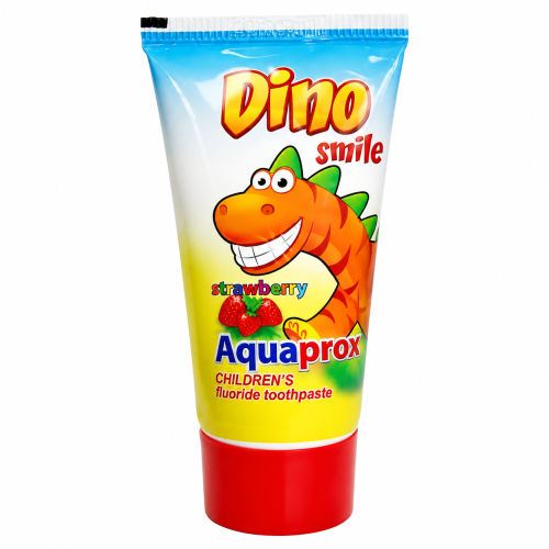 Dino Smile Aquaprox pasta do zębów dla dzieci truskawkowa z fluorem