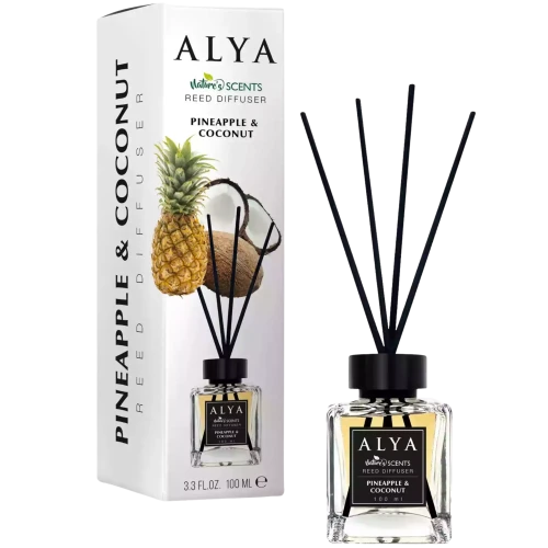 ALYA Pineapple Coconut dyfuzor zapachowy z patyczkami 100 ml