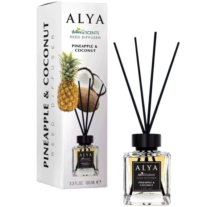 ALYA Pineapple Coconut dyfuzor zapachowy z patyczkami 100 ml