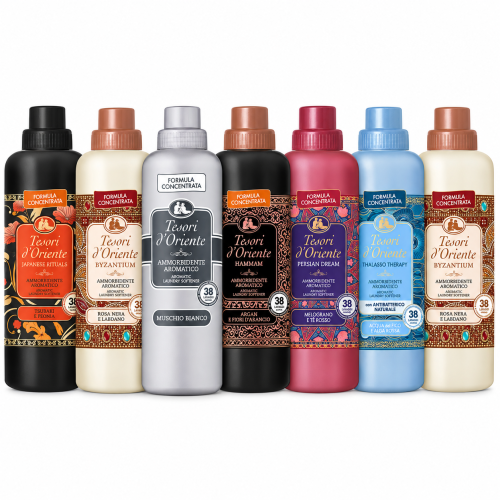 Tesori d’Oriente płyny do płukania 7x760 ml mix zapachów 266 prań