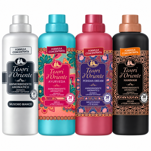 Tesori d’Oriente płyny do płukania 4x760 ml mix zapachów 152 prania