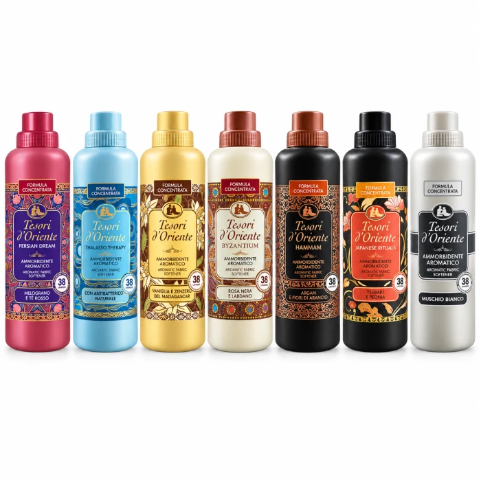 Tesori d’Oriente płyny do płukania 7x760 ml mix zapachów 266 prań