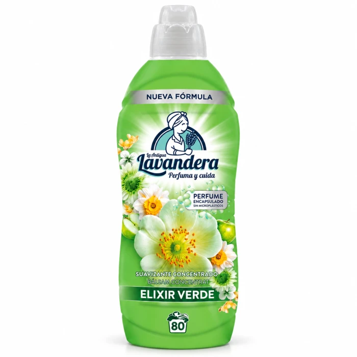 La Antigua Lavandera Elixir Verde płyn do płukania 80 prań