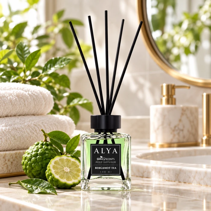 ALYA Bergamot Tea patyczki zapachowe 100 ml – świeży cytrusowy zapach