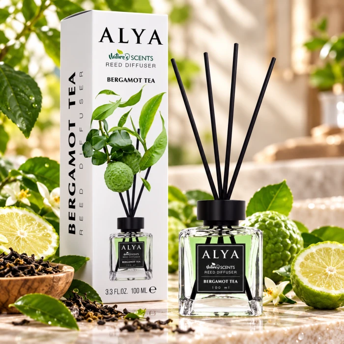 ALYA Bergamot Tea – zapach do domu z patyczkami 100 ml