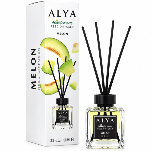 ALYA Melon – patyczki zapachowe 100 ml, flakon i opakowanie