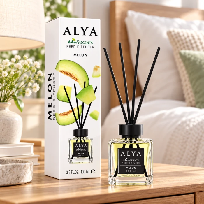ALYA Melon 100 ml – dyfuzor z patyczkami do salonu i sypialni