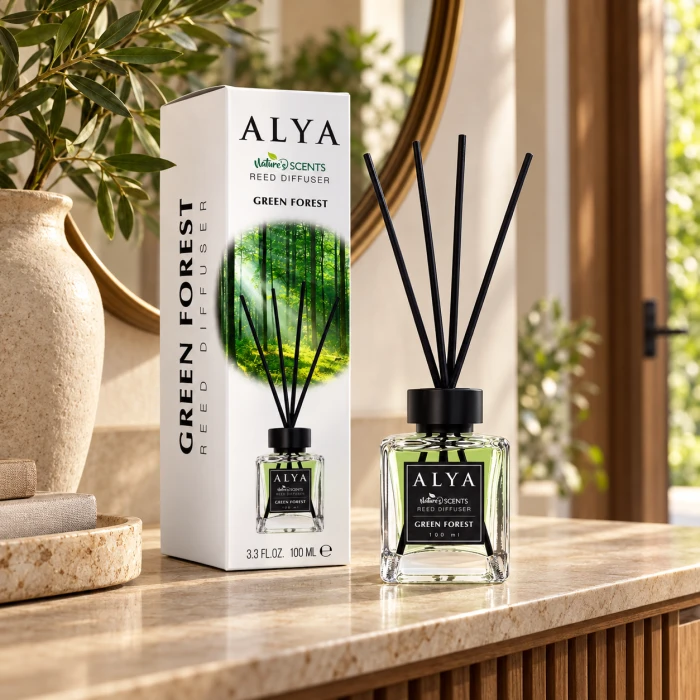 ALYA Green Forest – zapach lasu do domu z patyczkami 100 ml