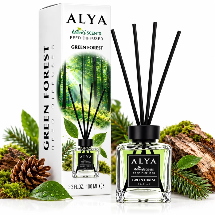 ALYA Green Forest 100 ml – dyfuzor zapachowy z patyczkami