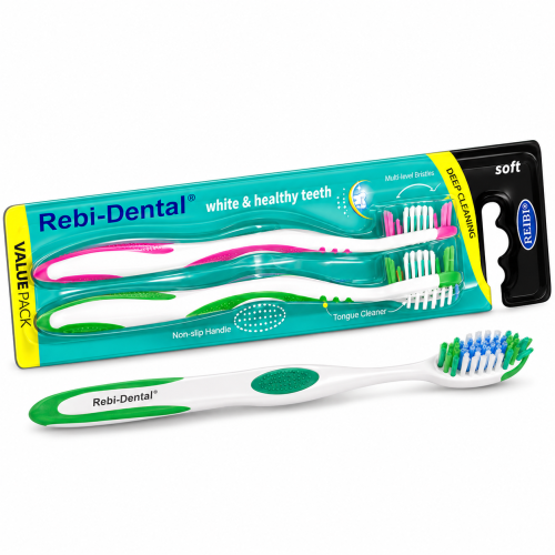 Rebi-Dental White & Healthy Teeth Soft – szczoteczki do zębów 2 szt.