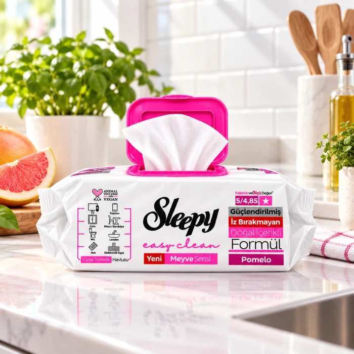 Sleepy Easy Clean XXL – chusteczki do sprzątania kuchni Pomelo
