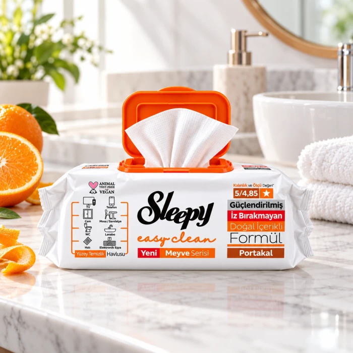 Sleepy Easy Clean XXL Pomarańcza – chusteczki do czyszczenia blatów