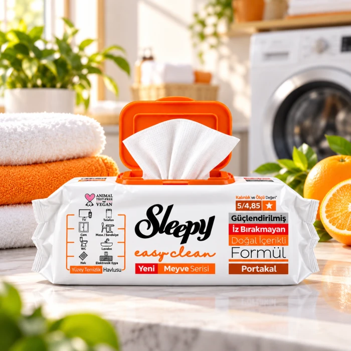 Sleepy Easy Clean XXL – chusteczki do łazienki o zapachu pomarańczy