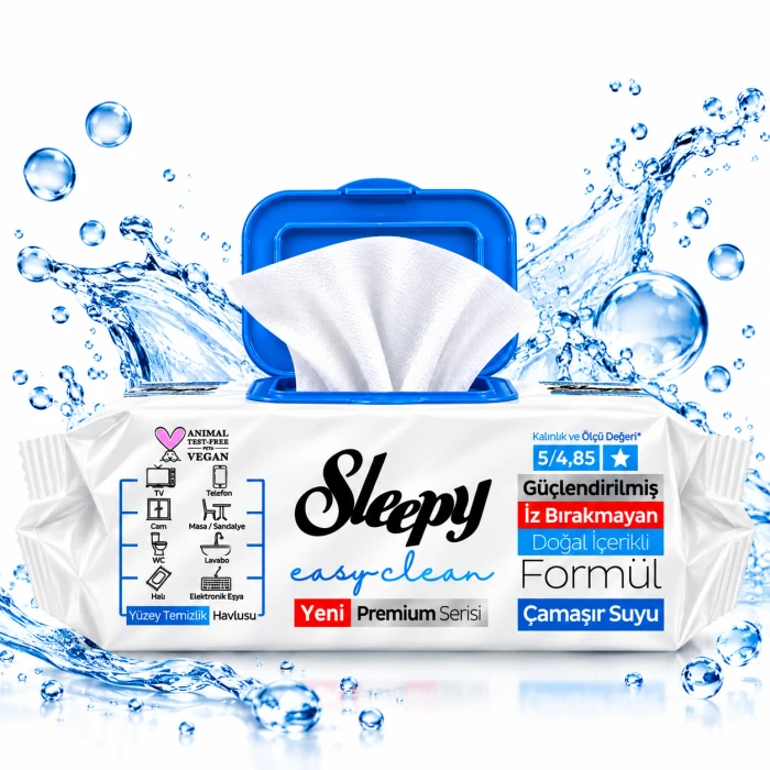 Sleepy Easy Clean Bleach Additive 100 szt. – chusteczki nawilżane do czyszczenia