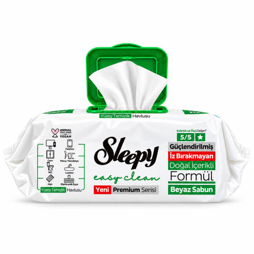 Sleepy Easy Clean 100 szt. – chusteczki nawilżane z białym mydłem