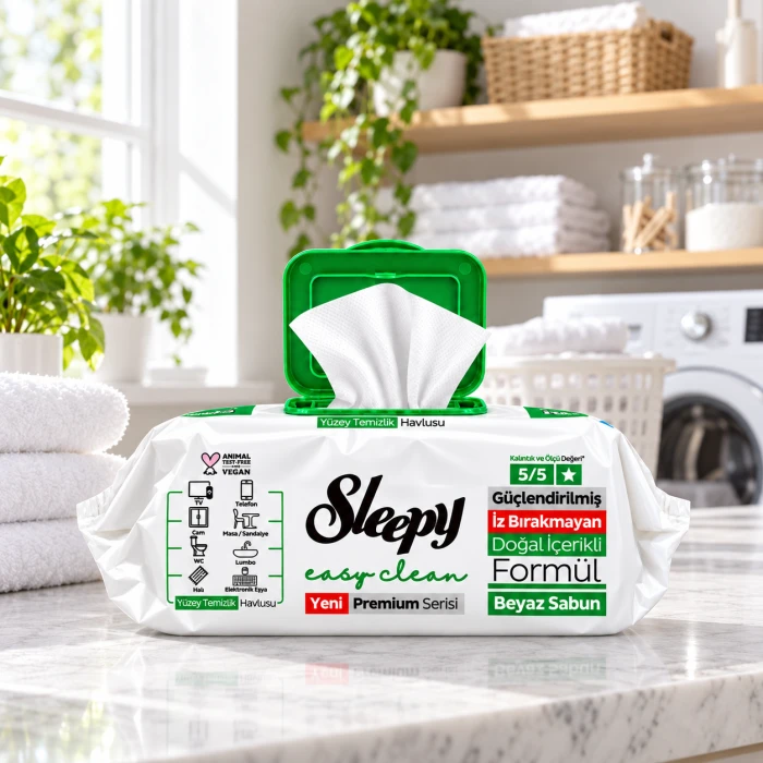 Sleepy Easy Clean Białe Mydło – chusteczki do sprzątania łazienki