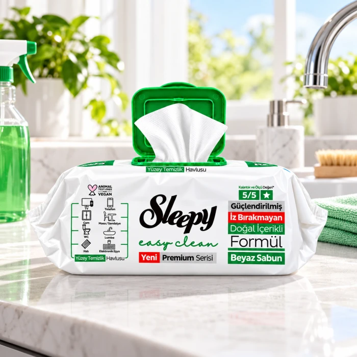 Sleepy Easy Clean Białe Mydło – uniwersalne chusteczki do wielu powierzchni