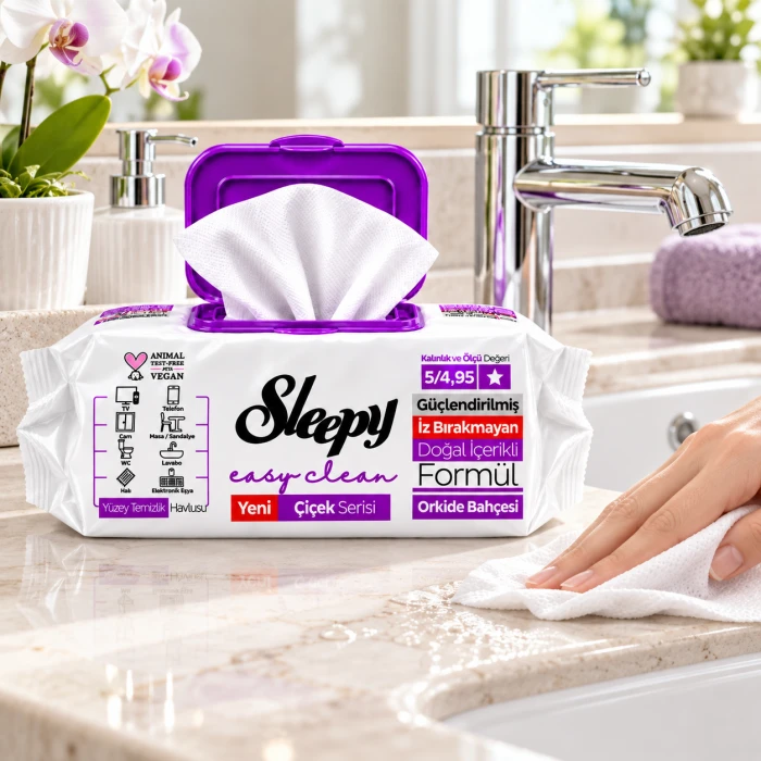 Sleepy Easy Clean Orchidea – chusteczki do sprzątania łazienki