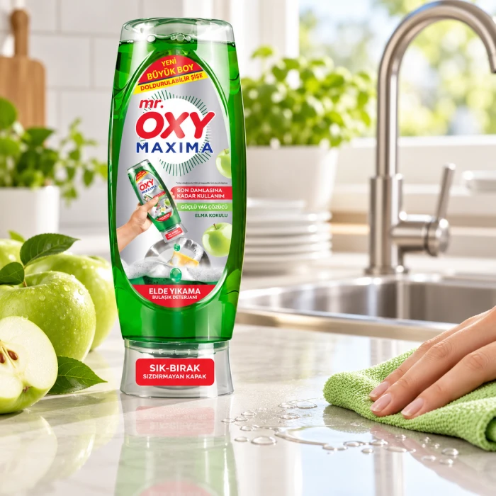 Mr. Oxy Maxima Green Apple – płyn do mycia talerzy i sztućców