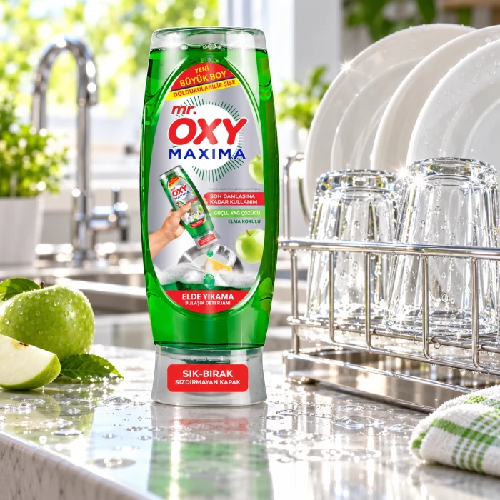 Mr. Oxy Green Apple – płyn do ręcznego zmywania naczyń 650 ml