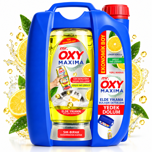 Mr. Oxy Maxima Cytryna – ekonomiczny zapas płynu do naczyń 4 l