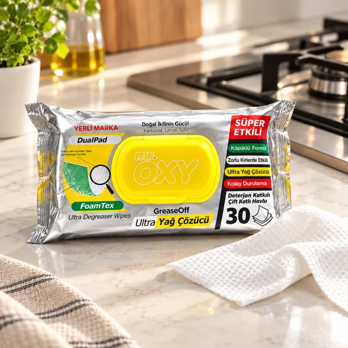 Mr. Oxy Ultra Degreaser – chusteczki odtłuszczające do kuchni 30 szt.