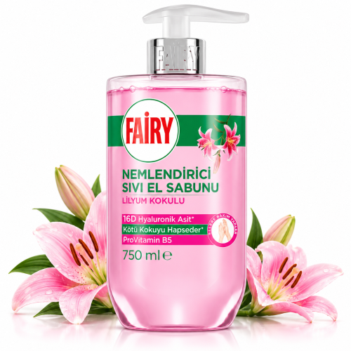 Fairy Lilia 750 ml – mydło w płynie do rąk z kwasem hialuronowym i B5