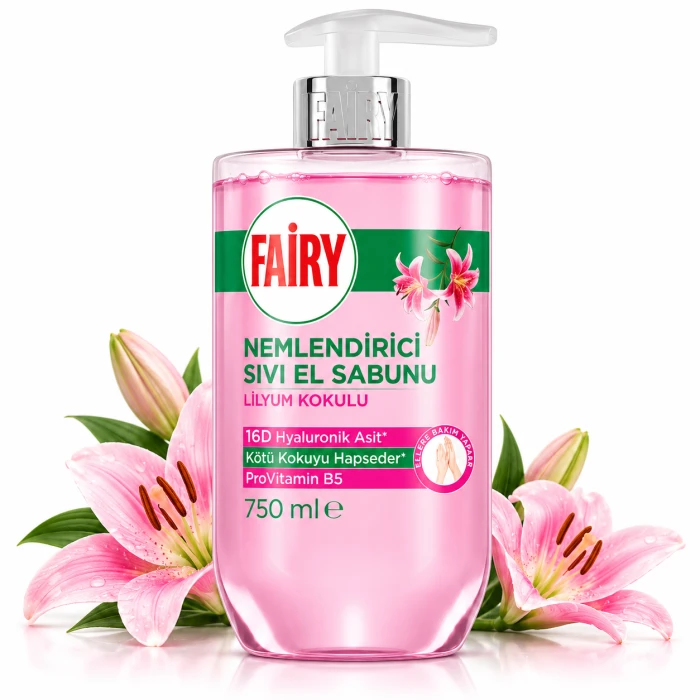 Fairy Lilia 750 ml – mydło w płynie do rąk z kwasem hialuronowym i B5